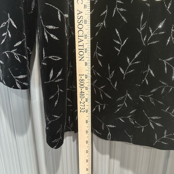 J.B.S. Vintage Black Velvet Mandarin Collar Elegant Black Wedding Event Sz 1X - Picture 4 of 10